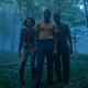 From left to right: Jurnee Smollett, Jonathan Majors, and Courtney B. Vance star in Lovecraft Country